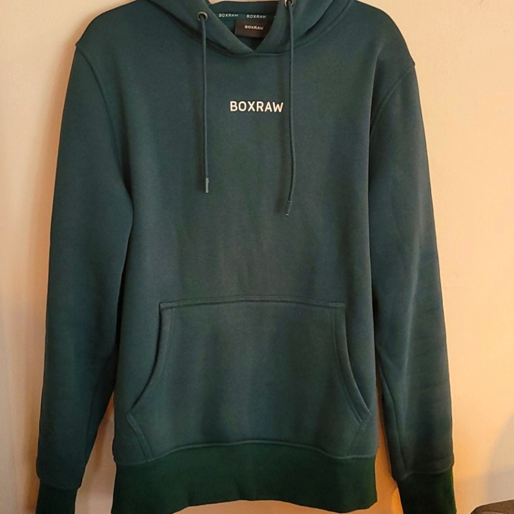 Forest Green Mens Medium Box Raw Sweater